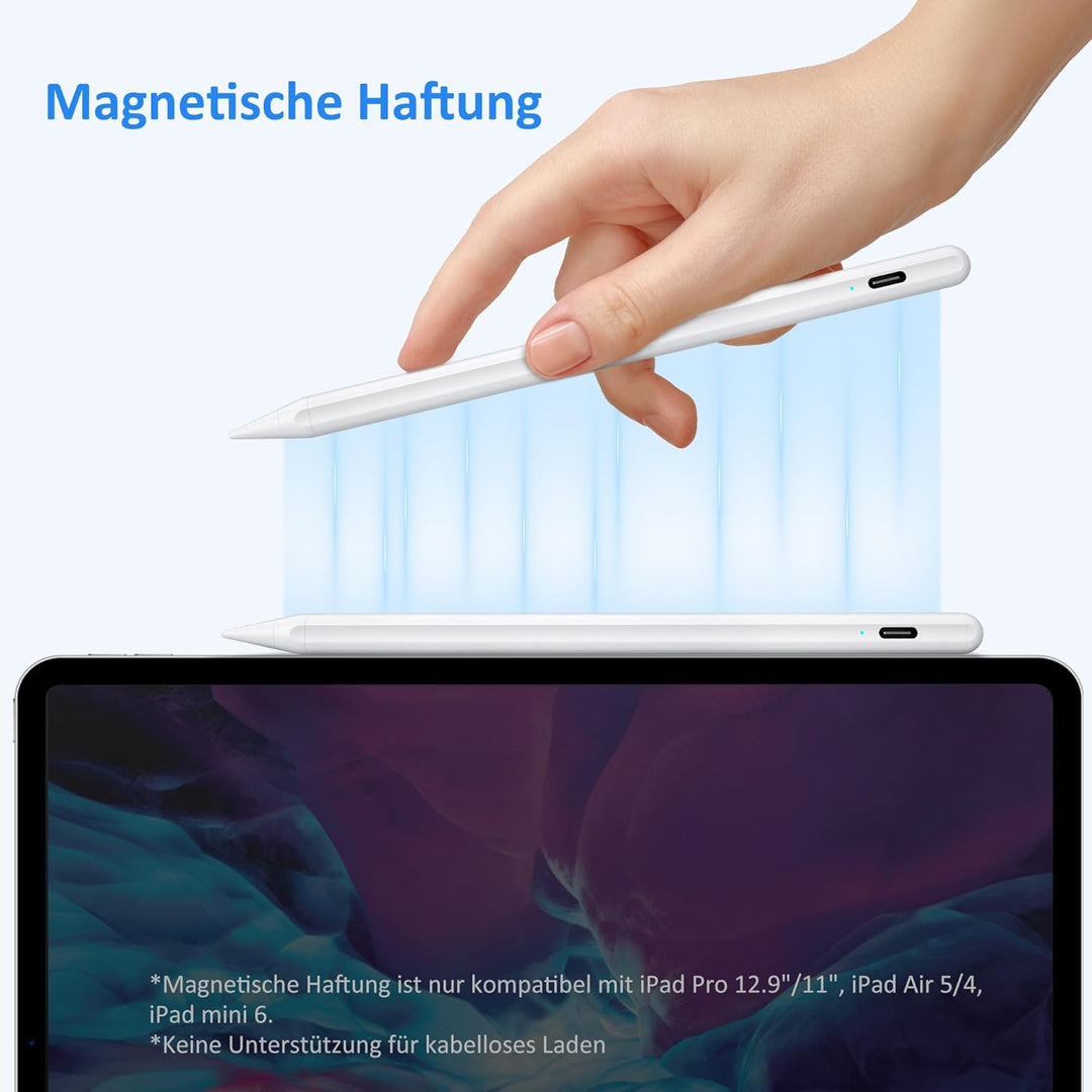 Stift für iPad Apple Pencil USB C, Stylus Pen für iPad 10. /9/8/7/6. Gen/iPad Pro 12''/12,9''/11"/iP