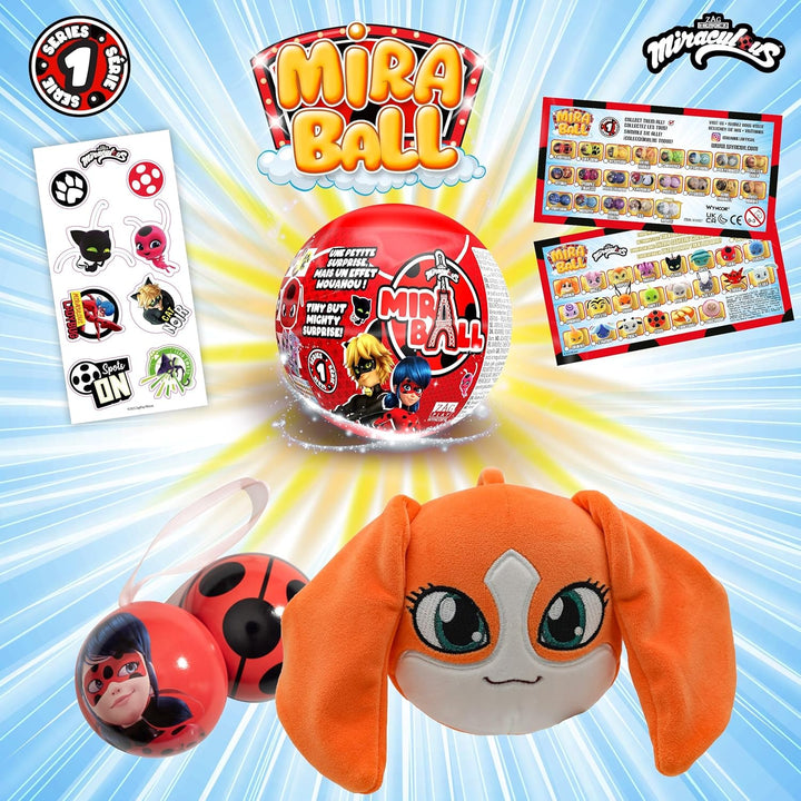 Miraculous Ladybug, Sammelspielzeug Kapsel 4-1, 3er-Set, Miraball Überraschung: Ausdehnbares Kwami-P