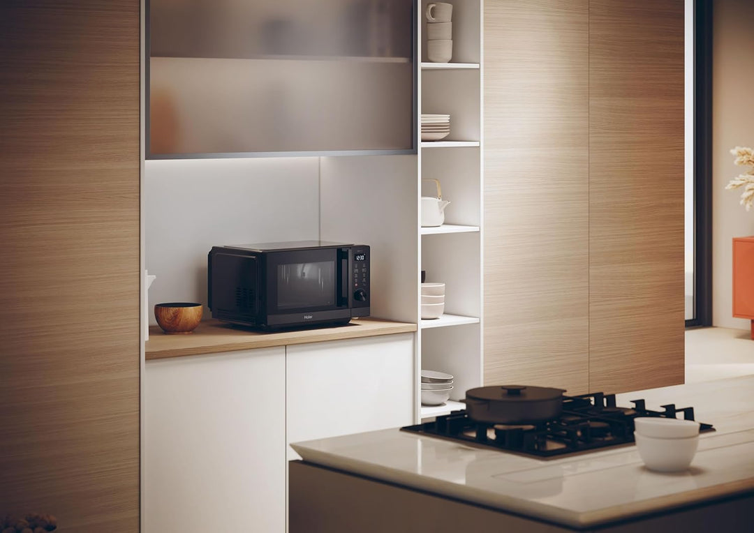 Haier Series 4 HAMCI25FBS4TBST Kombi-Mikrowelle, Konvektion, 25 l, Leistung 900-2100 W, Grill, 10 Le