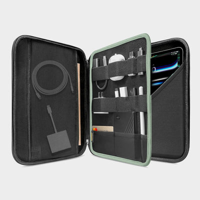tomtoc Portfolio Tablet Tasche für 12,9 Zoll iPad Pro M2&M1 6/5/4/3 2022-2018 mit Zubehör, Hartschal