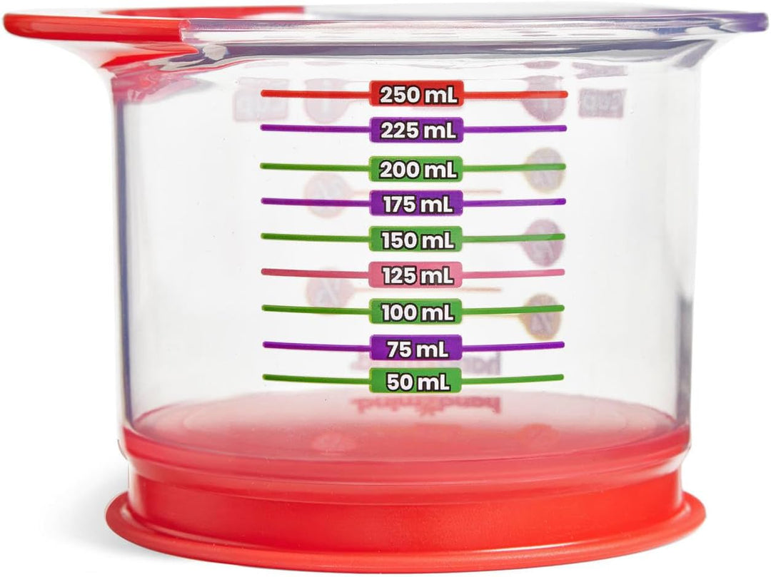 Learning Resources Rainbow Fraction Flüssigkeiten-Messbecher, 4er-Set Messbecher für Kinder, mit Tro
