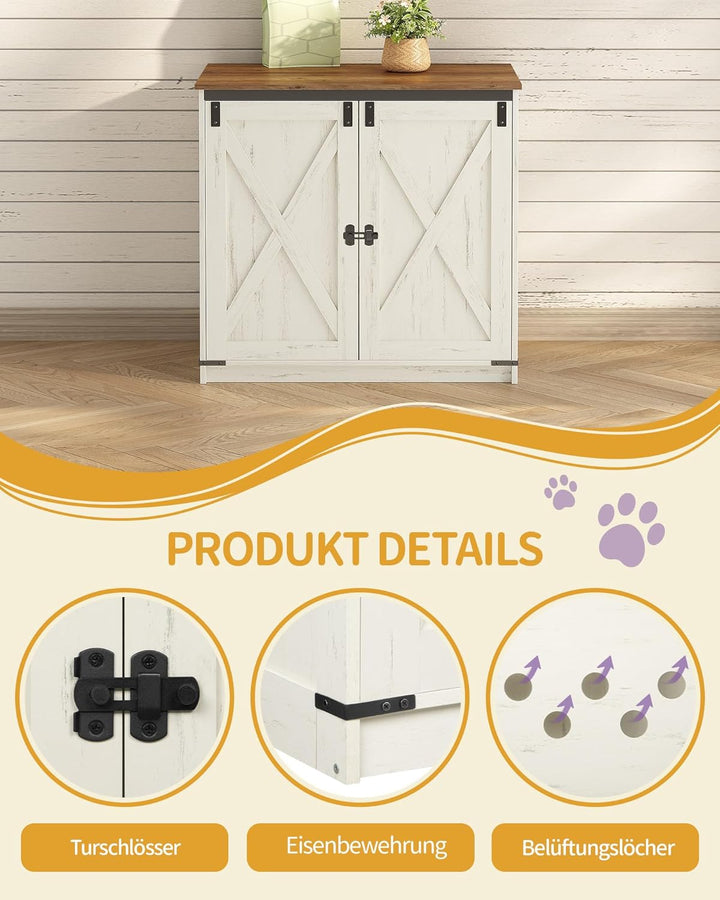 Hzuaneri Katzenklo Schrank, Verstecktes Katzenschrank mit Stauraum, Katzenhaus mit Magnetischen, Bau