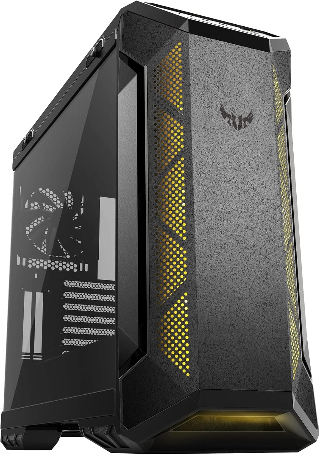 ASUS TUF GT501 Gaming Gehäuse (bis zu E-ATX, 120mm RGB-Lüfter, 140mm PWM-Lüfter, USB 3.1 Gen 1) schw