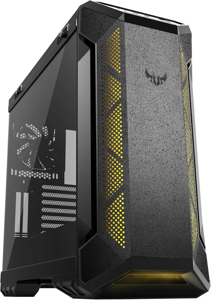 ASUS TUF GT501 Gaming Gehäuse (bis zu E-ATX, 120mm RGB-Lüfter, 140mm PWM-Lüfter, USB 3.1 Gen 1) schw