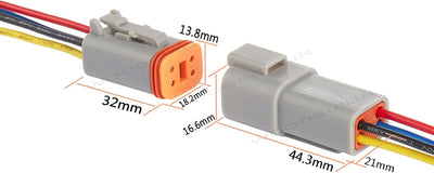 WOODGUILIN DT Stecker Connectors 4 Polig,DT Wasserdichter Steckverbinder,DT Stecker Steckverbinder,D