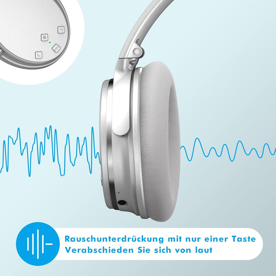 Srhythm NC35 Active Noise Cancelling Kopfhörer Kabellos Bluetooth - LDAC Modus, Schnellladung, 50+ W
