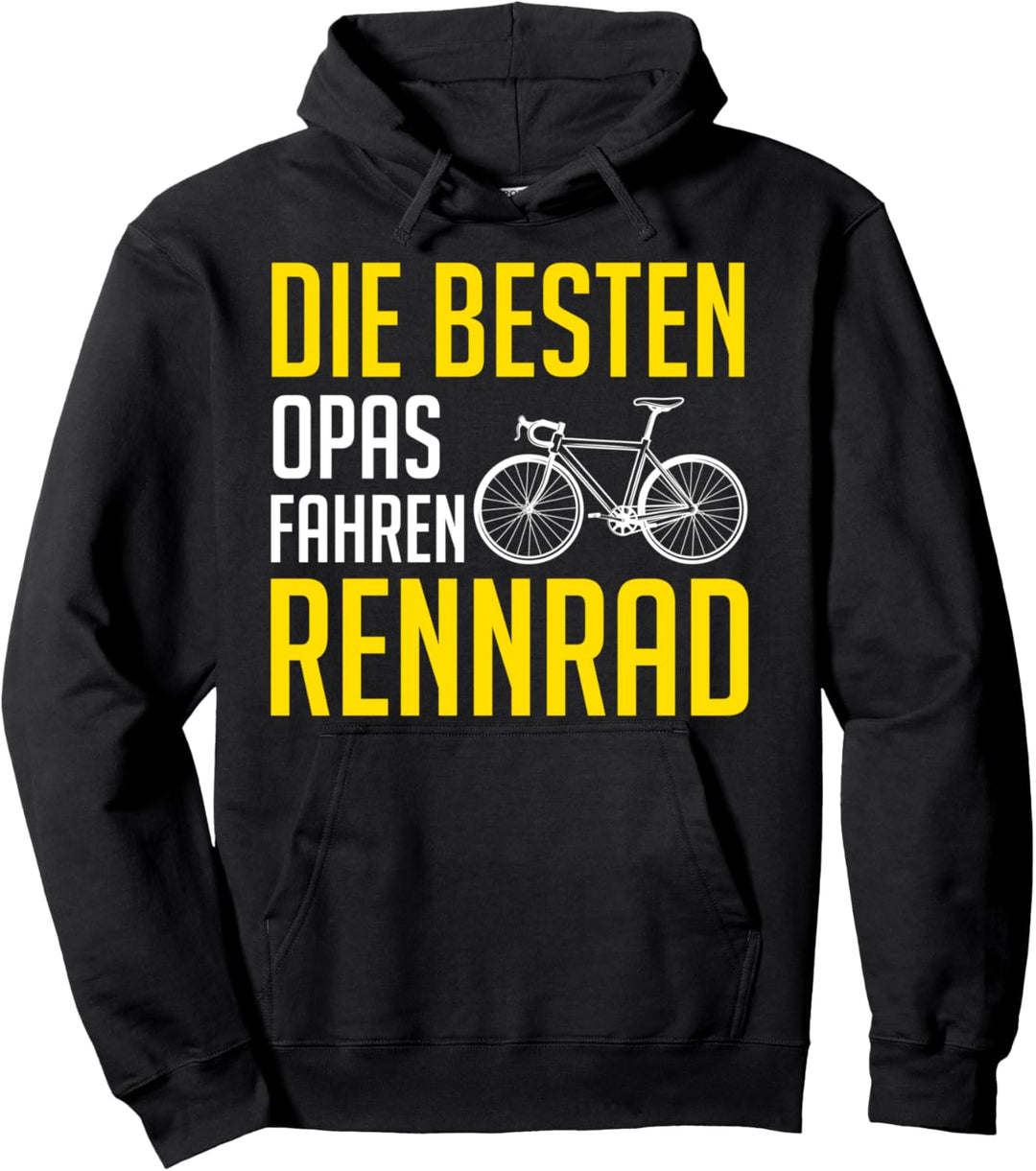 Fahrradfahrer Opa Grossvater Rad Rennrad Pullover Hoodie