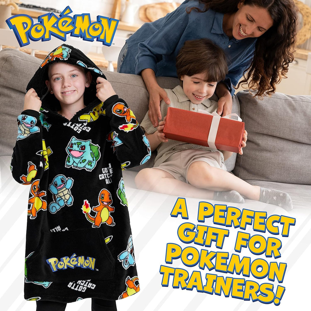 Pokemon Pullover Übergrosse Kuschel Hoodie Kinder Jungen
