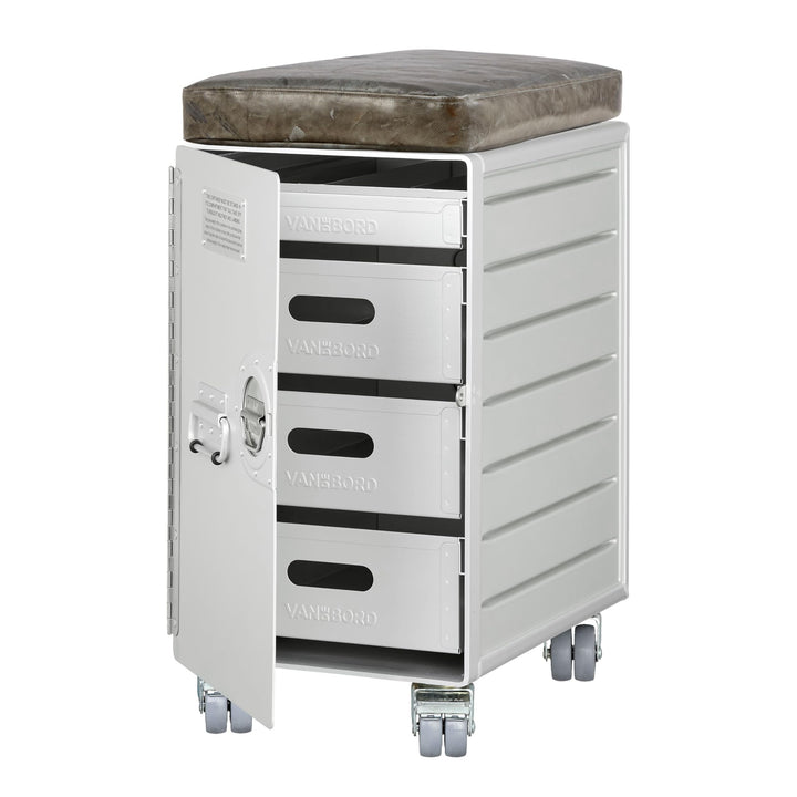 Hocker Schubladenschrank, Rollcontainer, Metallschrank, Büroschrank, Industrial Möbel, Aktenschrank