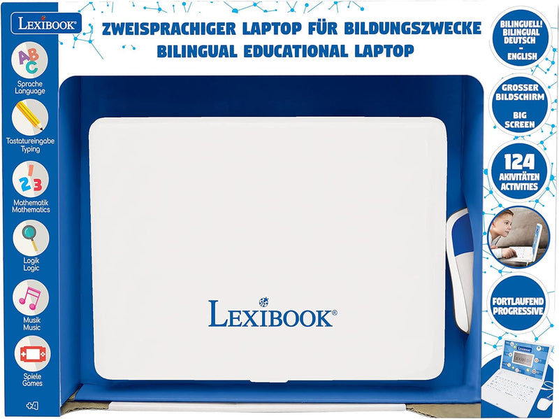 LEXIBOOK JC598i3 - Zweisprachiger Lernlaptop mit 124 Aktivitäten zum Lernen, Spielen und Musizieren,