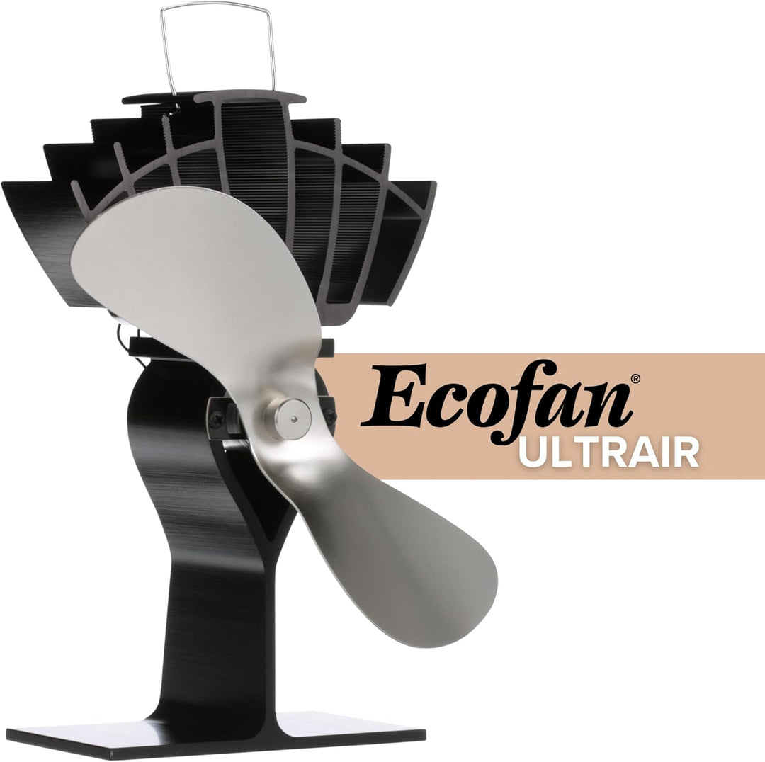 Ecofan UltrAir, 810CAKBX Classic Styled, hitzebetriebener Holzofenventilator, 125 CFM, Nickel, mittl