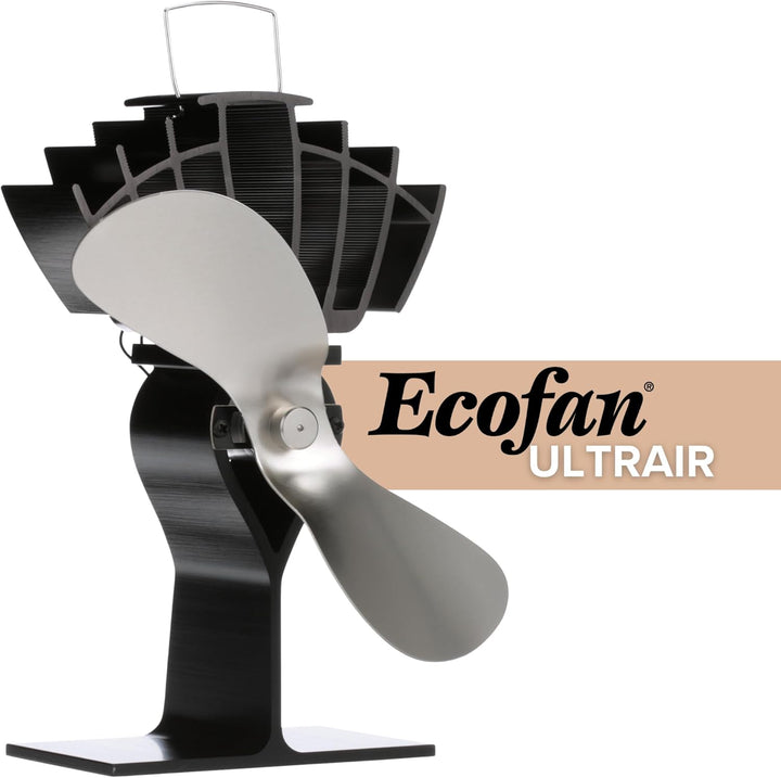 Ecofan UltrAir, 810CAKBX Classic Styled, hitzebetriebener Holzofenventilator, 125 CFM, Nickel, mittl