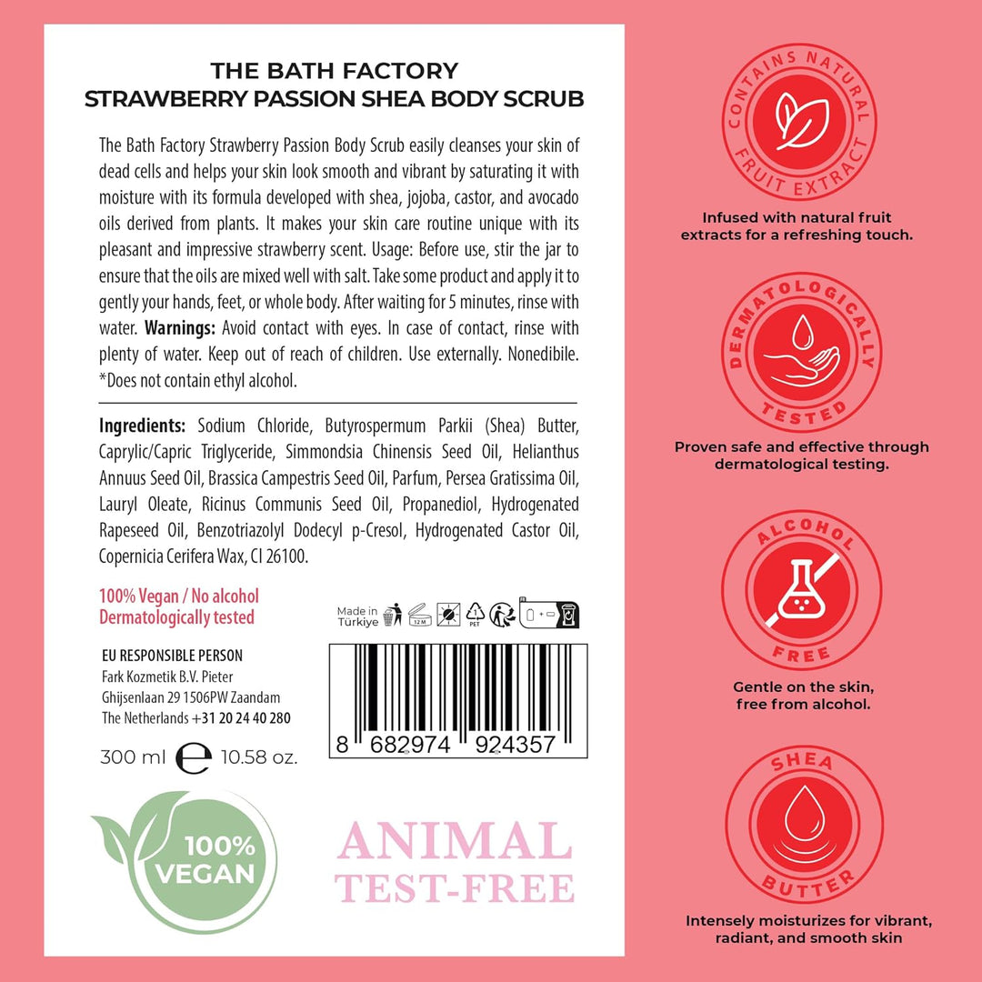 Strawberry Shea Body Scrub,300 Gramm