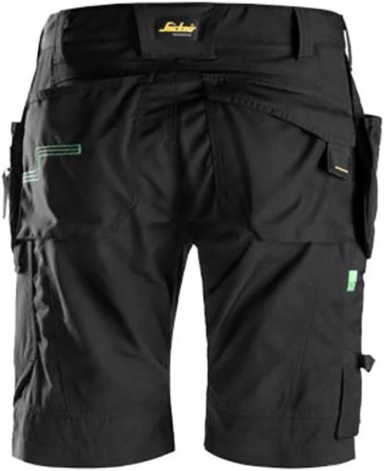 Snickers Workwear 6904 FlexiWork Arbeitsshorts mit Holstertaschen, 1 Stück, 44, schwarz, 69040404044