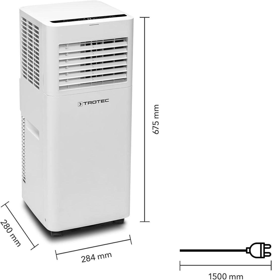 TROTEC Klimagerät PAC 2015 E – 2,1 kW (7.200 BTU), für Räume bis 65 m³, 3-in-1: Kühlung, Ventilation