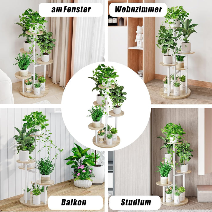Pflanzenständer für den Innenbereich 5-stufiges Pflanzenregal Eckdisplay Halterung für mehrere Blume