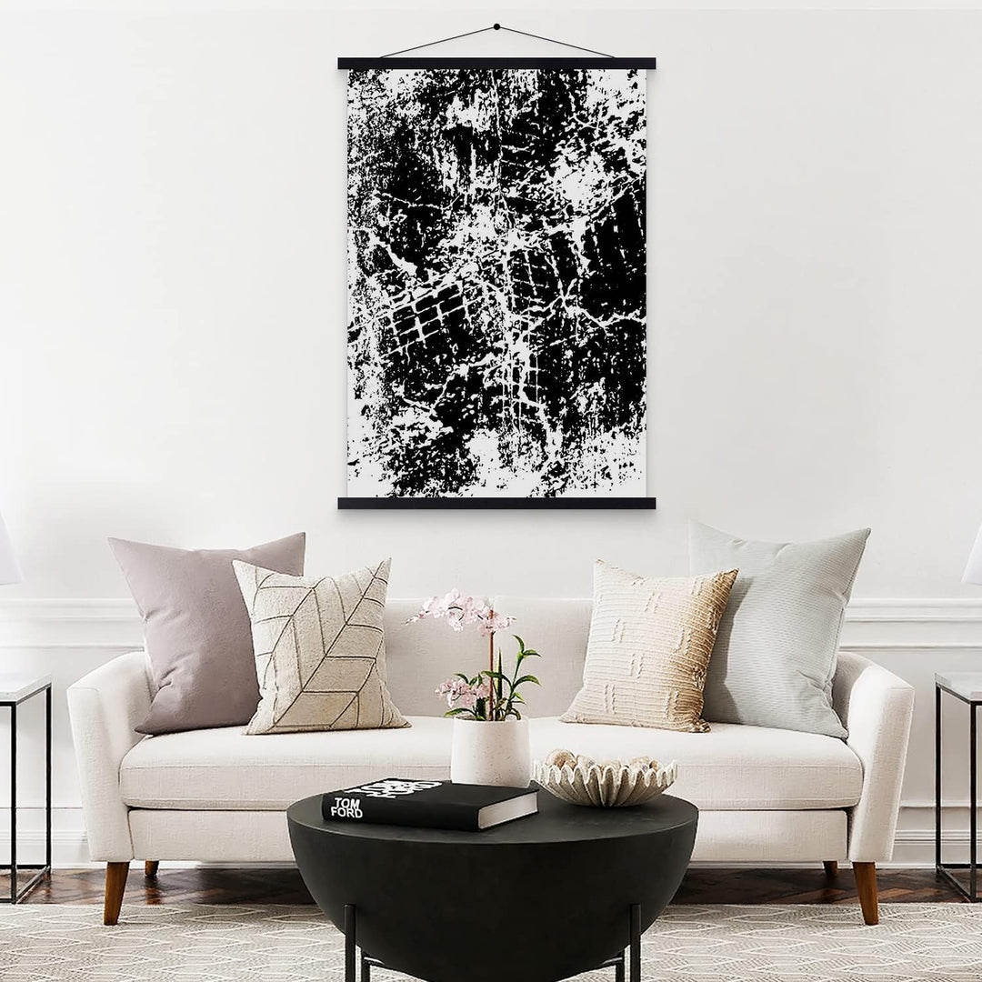 Ywlake leichte,magnetische,hängende Bilderrahmen aus Holz für Poster,Leinwanddruck 91.4cm Schwarz Sc