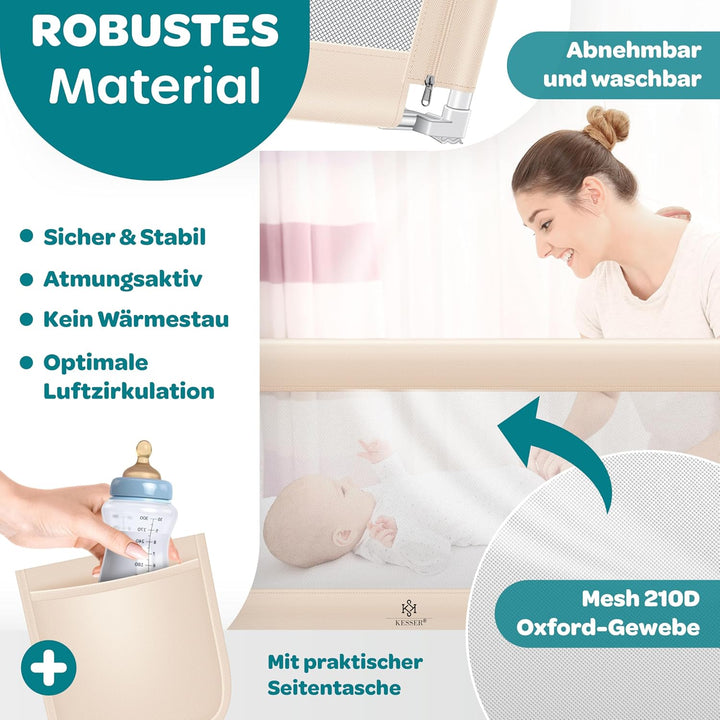 KESSER® Bettgitter 150cm Bettschutzgitter Kinderbettgitter für Kinder Babybettgitter Klappbar, Kinde