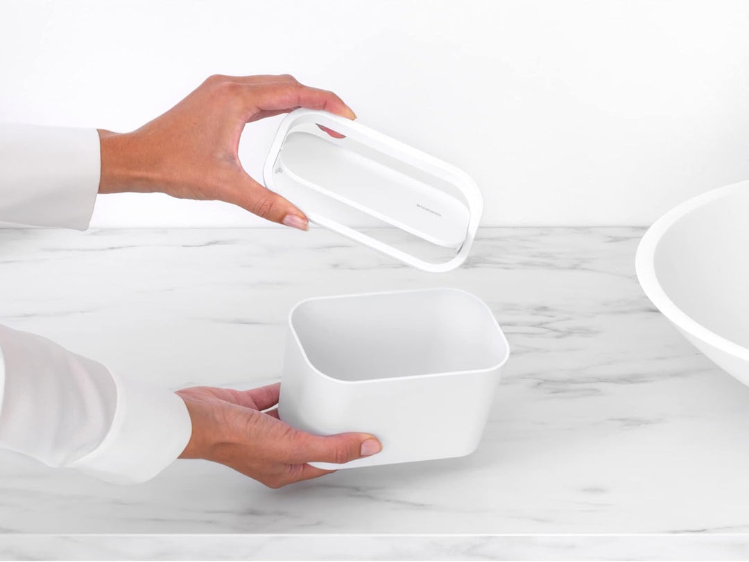 Brabantia - Mindset Abfallbehälter - Für Kleine Abfälle - Abnehmbarer Schwingdeckel - Pflegeleicht -
