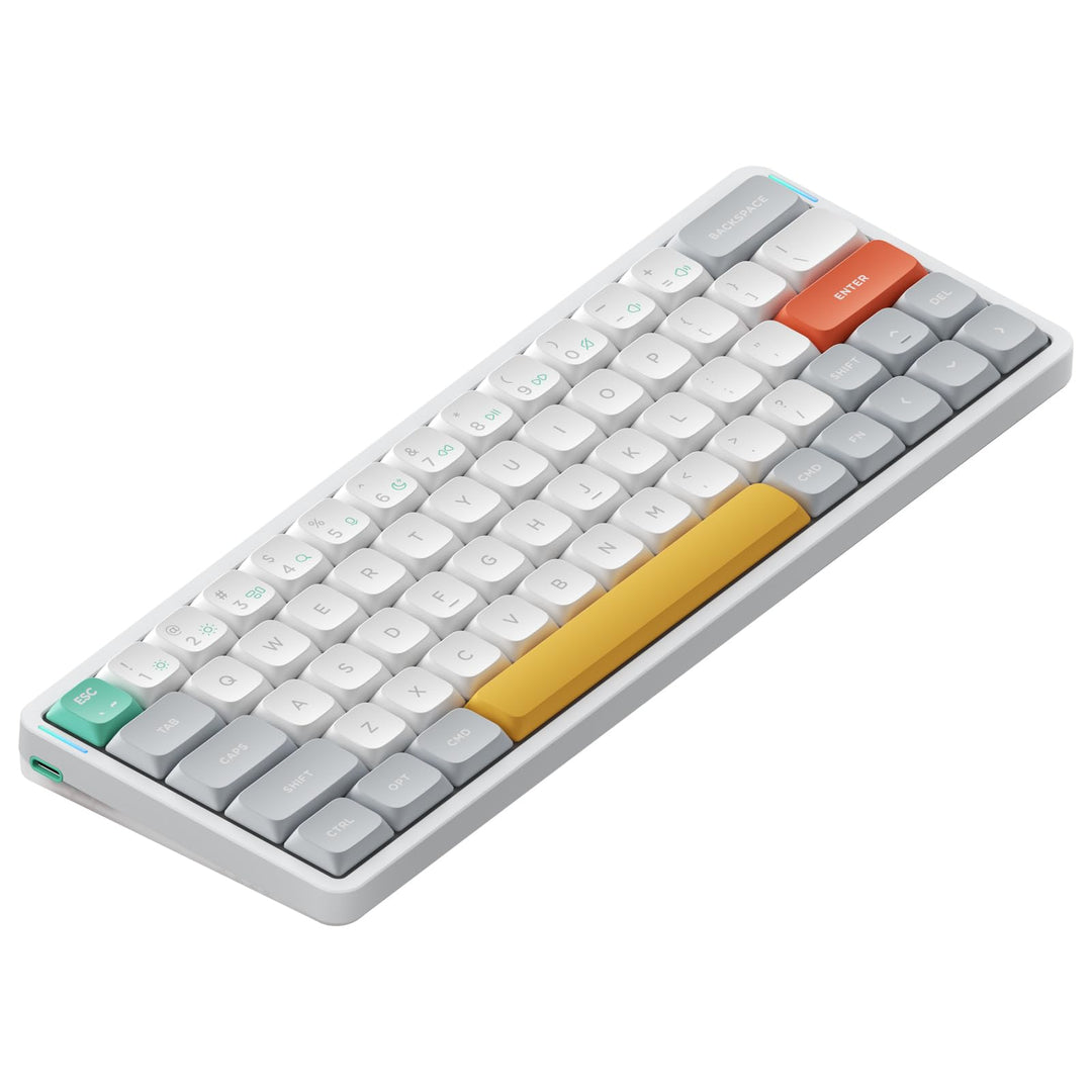 nuphy Air60 V2 Tragbar Mechanische kabellose Mini-Tastatur mit Beleuchtung,Unterstützung QMK/VIA Kom