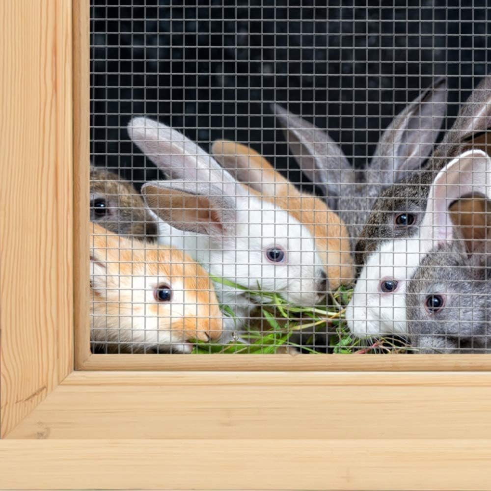 Amagabeli 1,2m x 15m Wühlmausgitter Volierendraht Hochbeet Gitter 6,3mm Feinmaschig Verzinkt & Rostf