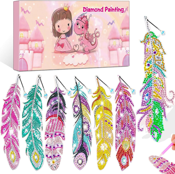 Diamond Painting Kinder, Bastelset Kinder ab 6 Jahre, Basteln Geschenke für Mädchen 6-11 Jahre DIY L