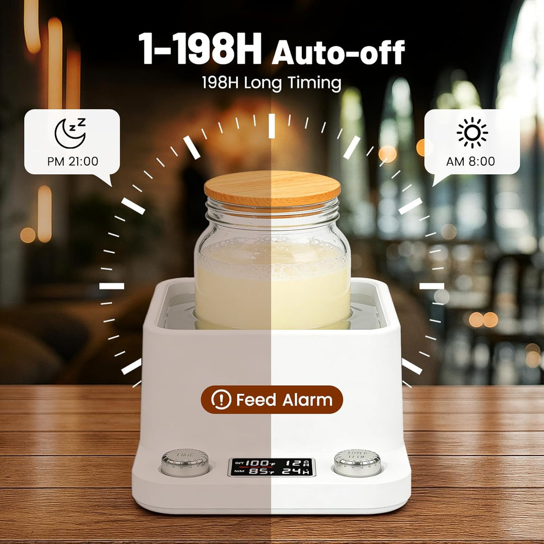 Sauerteig Starter Warmer,198 Stunden Timer,Gleichmässig Erhitzt，Einstellbare Temperatur 70-104°F,Sau