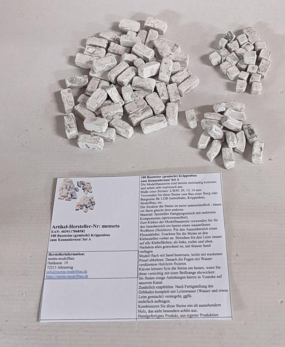 menta-modellbau 100 gemischte Ruinenbausteine zum Kennenlernen!