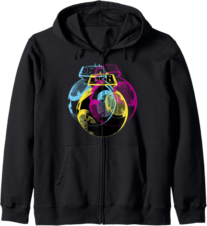Star Wars Last Jedi BB-9 Neon Portrait Kapuzenjacke
