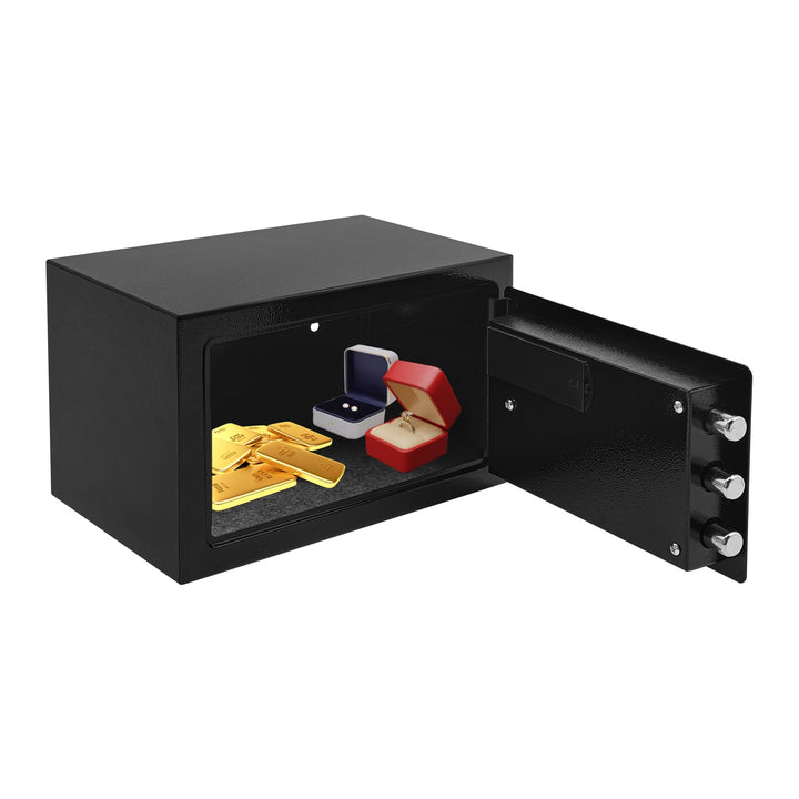 Mini Tresor Safe für Zuhause – Elektronischer Schmucktresor mit Digitalem Zahlenschloss, Alarmfunkti