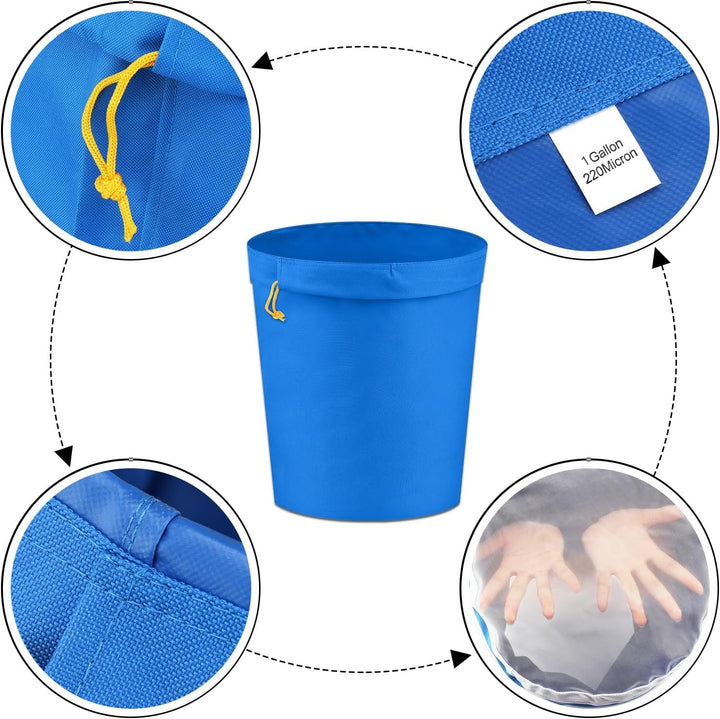 Hyindoor Bubble Bags 4L 1 Gallonen 5 Bags Bubble Hash Bag Ice-O-Lator Krautig EIS Essenz Extractor K