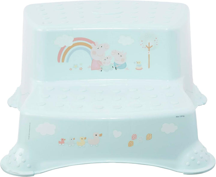 keeeper igor Zweistufiger Tritthocker Peppa, Ab ca. 3 bis ca. 14 Jahre, Anti-Rutsch-Funktion, Aquama