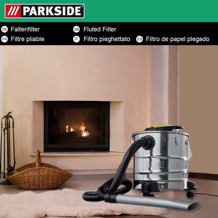 Original Parkside Lidl Falten-Filter mit Stahlinnengitter, stabile Ausführung, für Aschesauger und A