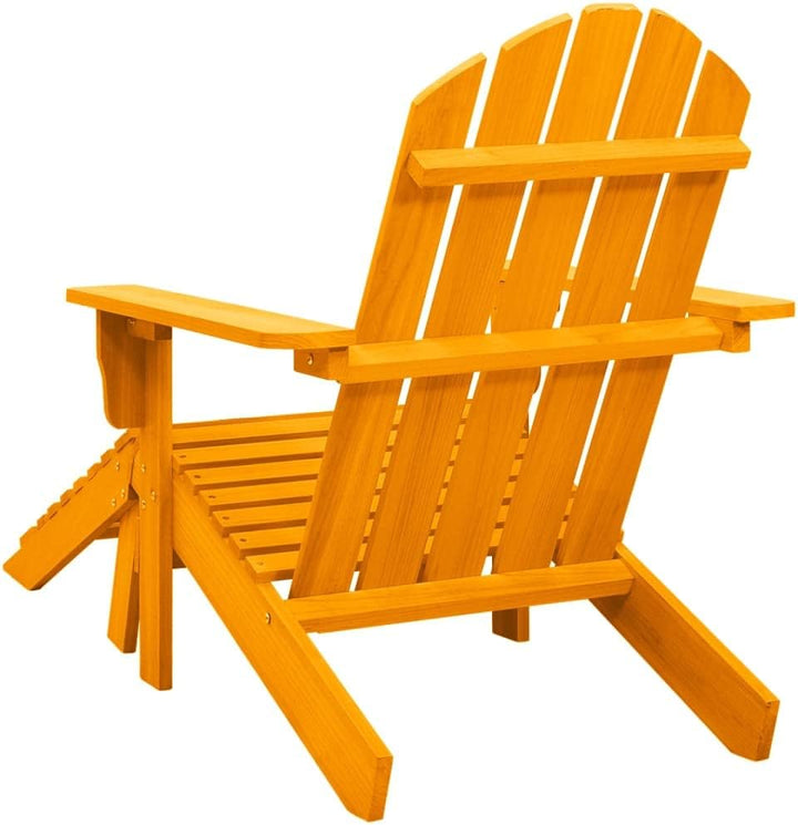 vidaXL Tannenholz Massiv Adirondack Gartenstuhl mit Fussstütze Liegestuhl Deckchair Gartenliege Gart