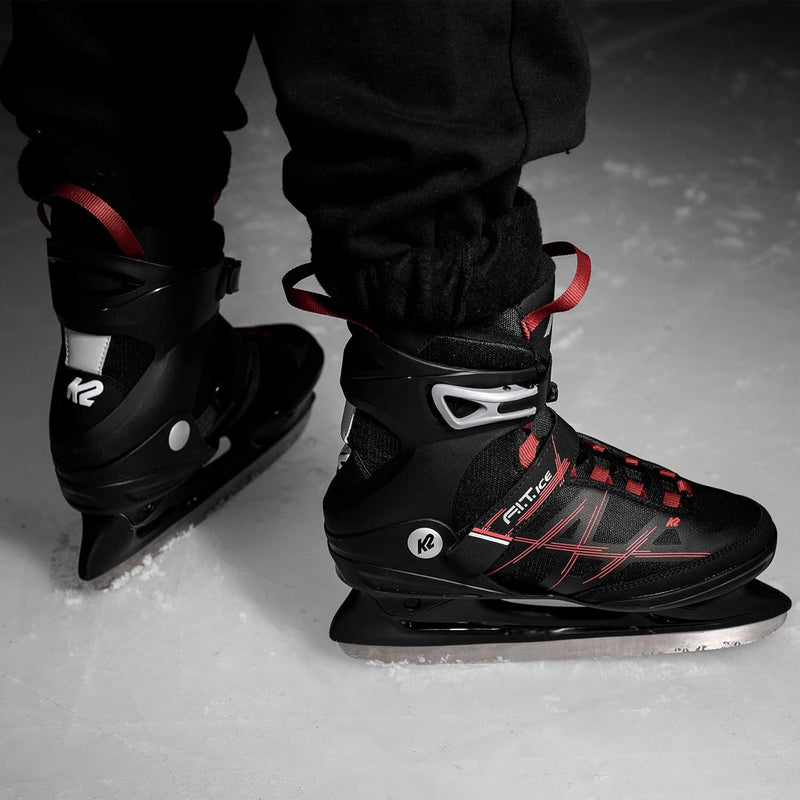 K2 Skate Herren F.i.t Ice Schlittschuhe EU: 41.5 (UK: 7.5 / US: 8.5) black - red, EU: 41.5 (UK: 7.5