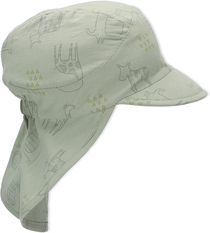 Sterntaler Unisex Schirmmütze mit Nackenschutz Zoo Sonnenhut 47 mittelgrün, 47 mittelgrün