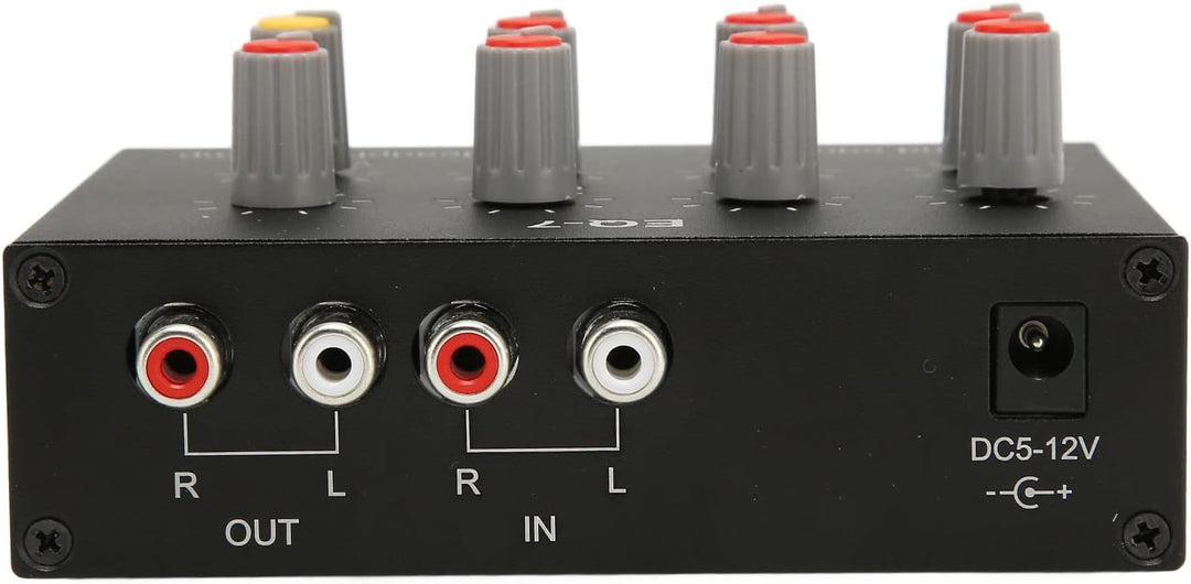 Cuifati 7-Band-Sound-Equalizer, Zweikanal-Digital-Equalizer mit Hoher Basseinstellung, Car-Audio-Gra