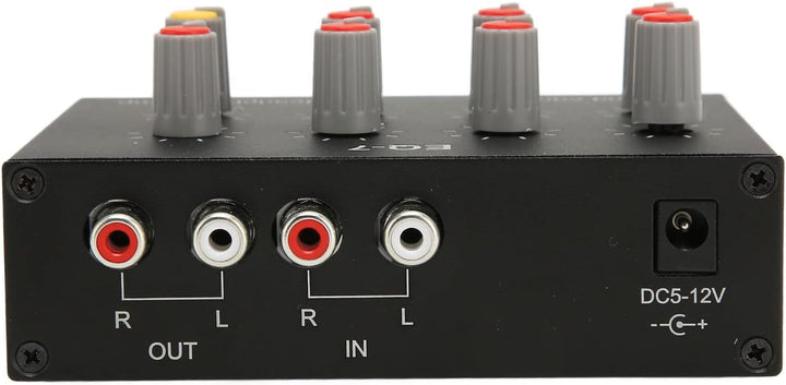Cuifati 7-Band-Sound-Equalizer, Zweikanal-Digital-Equalizer mit Hoher Basseinstellung, Car-Audio-Gra