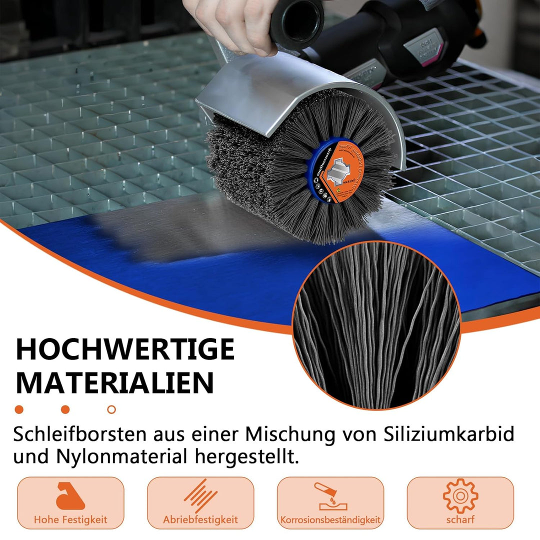 Nylonbürsten #600 Körnung| 120x100mm Schleifbürsten| Polierbürste zum Holzverarbeitung| Bürste für S