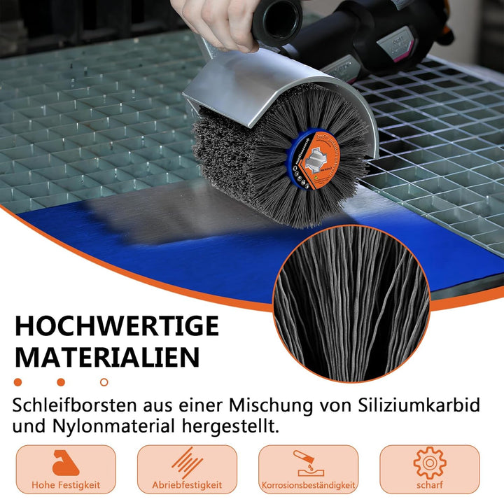 Nylonbürsten #600 Körnung| 120x100mm Schleifbürsten| Polierbürste zum Holzverarbeitung| Bürste für S
