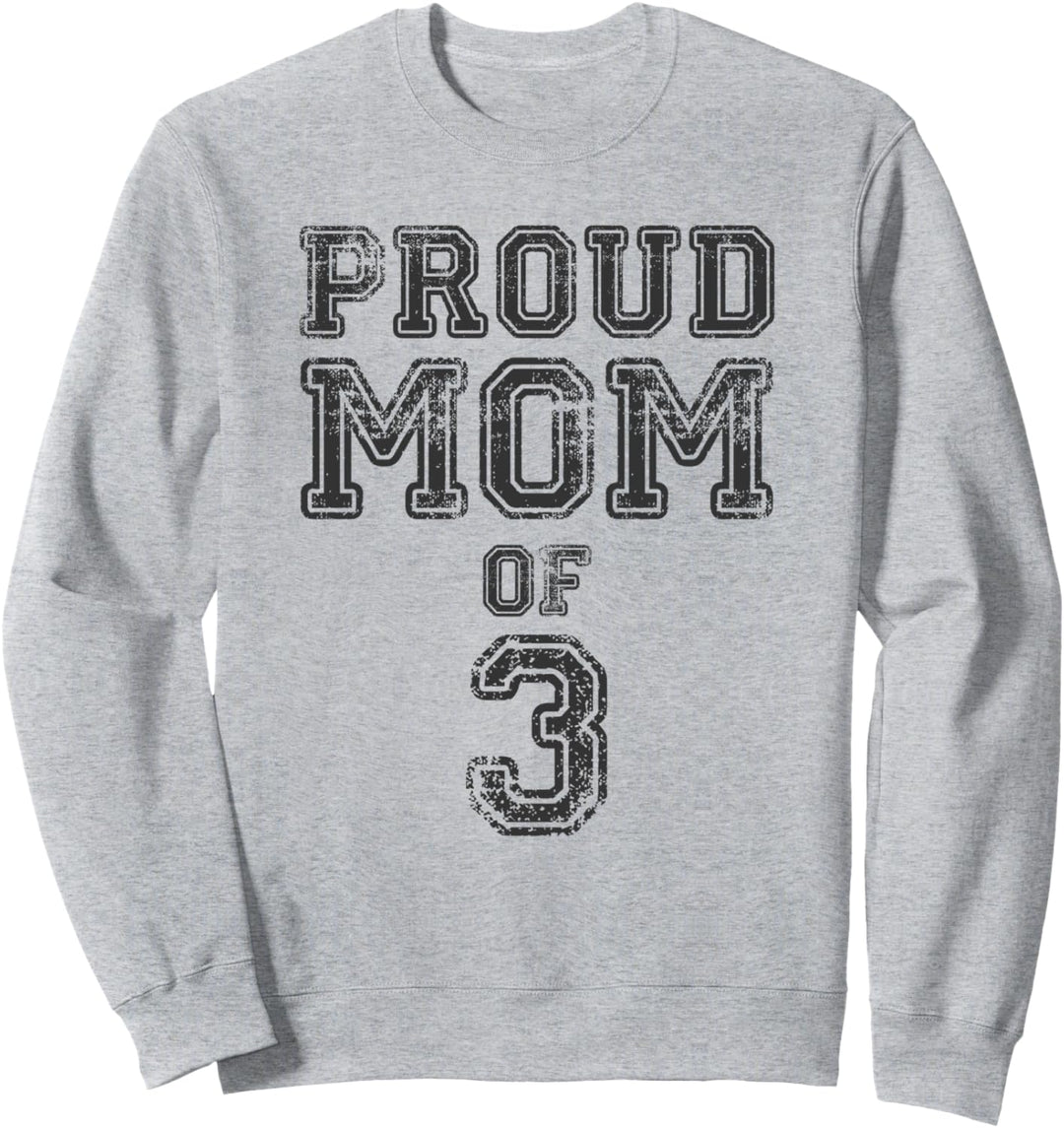 Stolze Mutter von drei Kindern Mutter von 3 Jungen Mädchen Sweatshirt