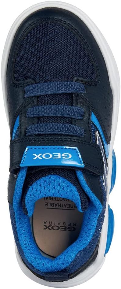Geox Jungen J Illuminus Boy Sneaker 28 EU Schmal Navy Lt Blue, 28 EU Schmal Navy Lt Blue