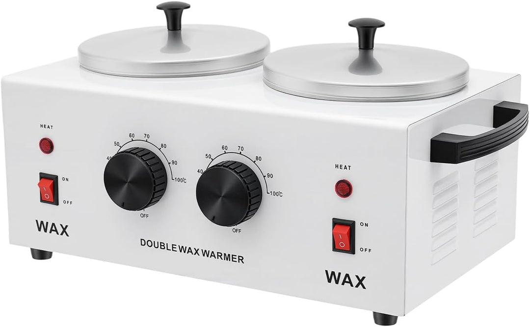 Doppelter Wachswärmer 200W, zur Haarentfernung, Wax Warmer Heater, Wachs Heizungs Maschine mit 2 Töp