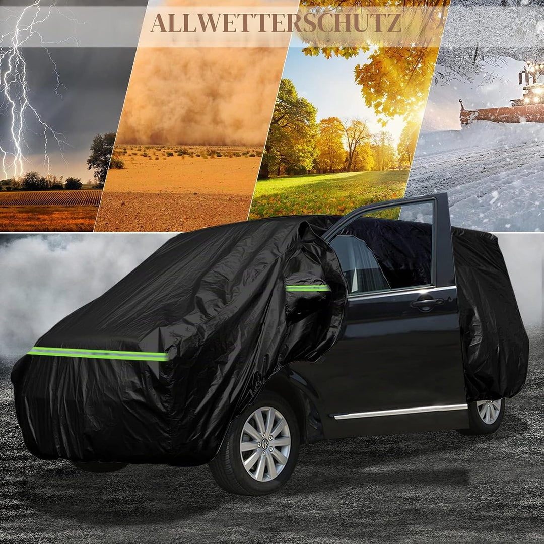Autoabdeckung Vollgarage Abdeckplane Auto Kombipassend für VW T5 T6, 300D Atmungsaktiv Autoabdeckung