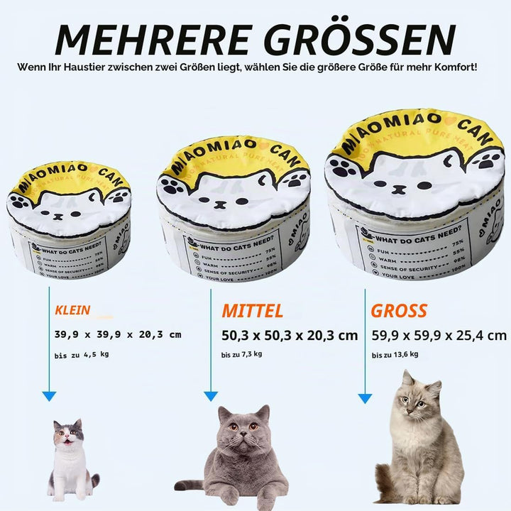 Katzenhöhle, Katzenbetten, Kuschelhöhle für Kätzchen, Bequemer Schlafplatz für Katzen Welpen, Plüsch