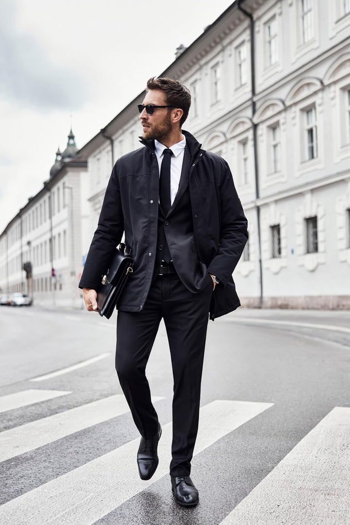 JP 1880 Herren grosse Grössen Übergrössen Menswear L-8XL Anzug KELTO, FLEXNAMIC®, bis Gr. 72/36 schw