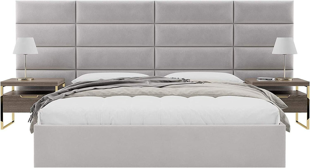 VANT Gepolsterte Kopfteile - Accent Wall Panels - Pack von 4 - Einfach Passen - König und Zwilling B