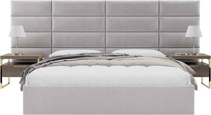 VANT Gepolsterte Kopfteile - Accent Wall Panels - Pack von 4 - Einfach Passen - König und Zwilling B