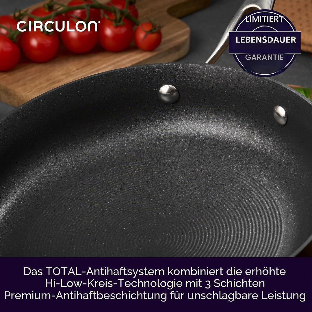 Circulon Style Harteloxierte Bratpfanne, 28 cm, Schwarz 28 cm Bratpfanne, 28 cm Bratpfanne