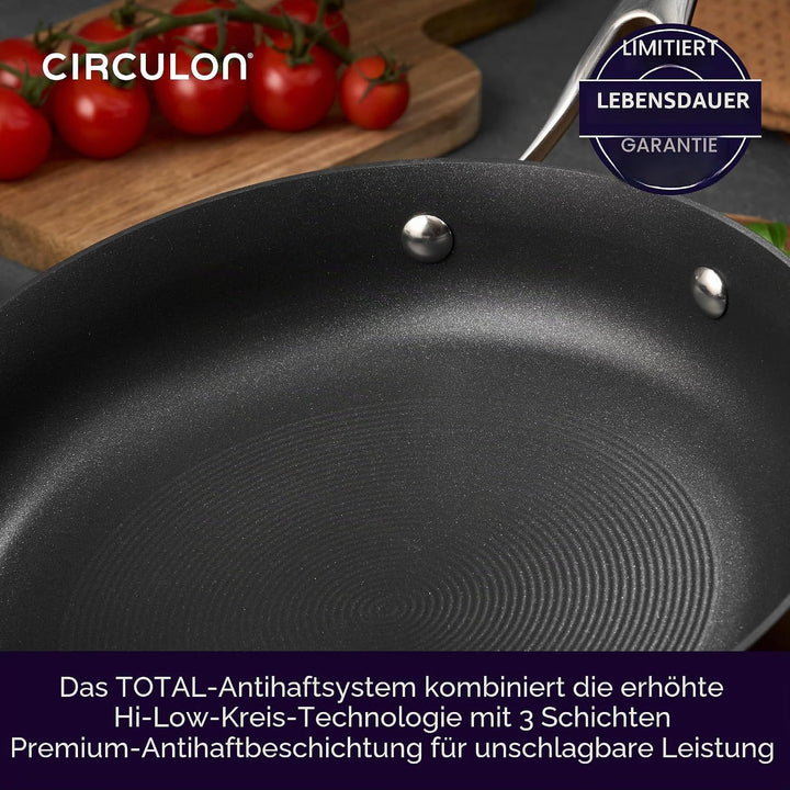 Circulon Style Harteloxierte Bratpfanne, 28 cm, Schwarz 28 cm Bratpfanne, 28 cm Bratpfanne